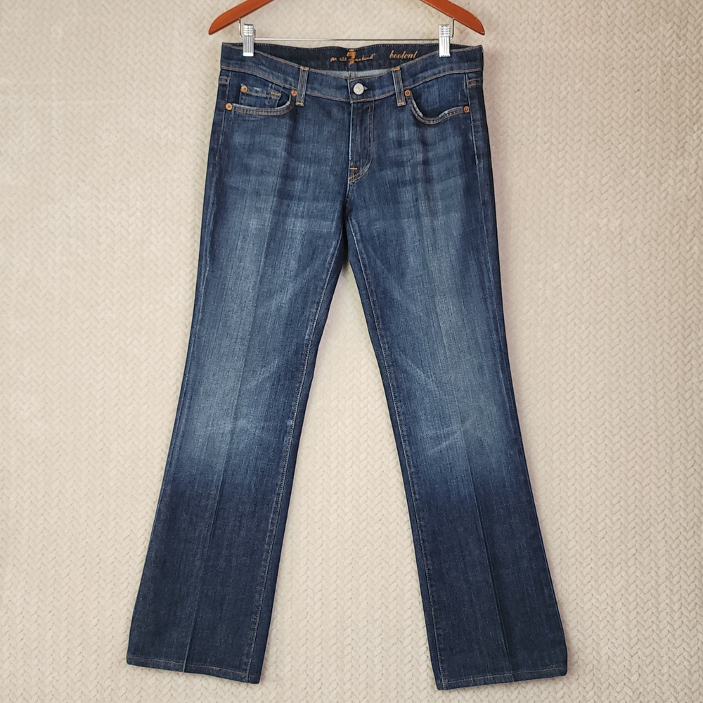 7 For All Man Kind Bootcut Blue Jeans Womens 31x32
